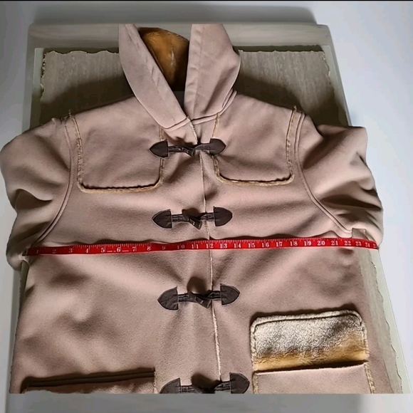 Free Country Winter Faux Shearling  Dolman Hood Long Coat Jacket Sz M EUC - Picture 5 of 9